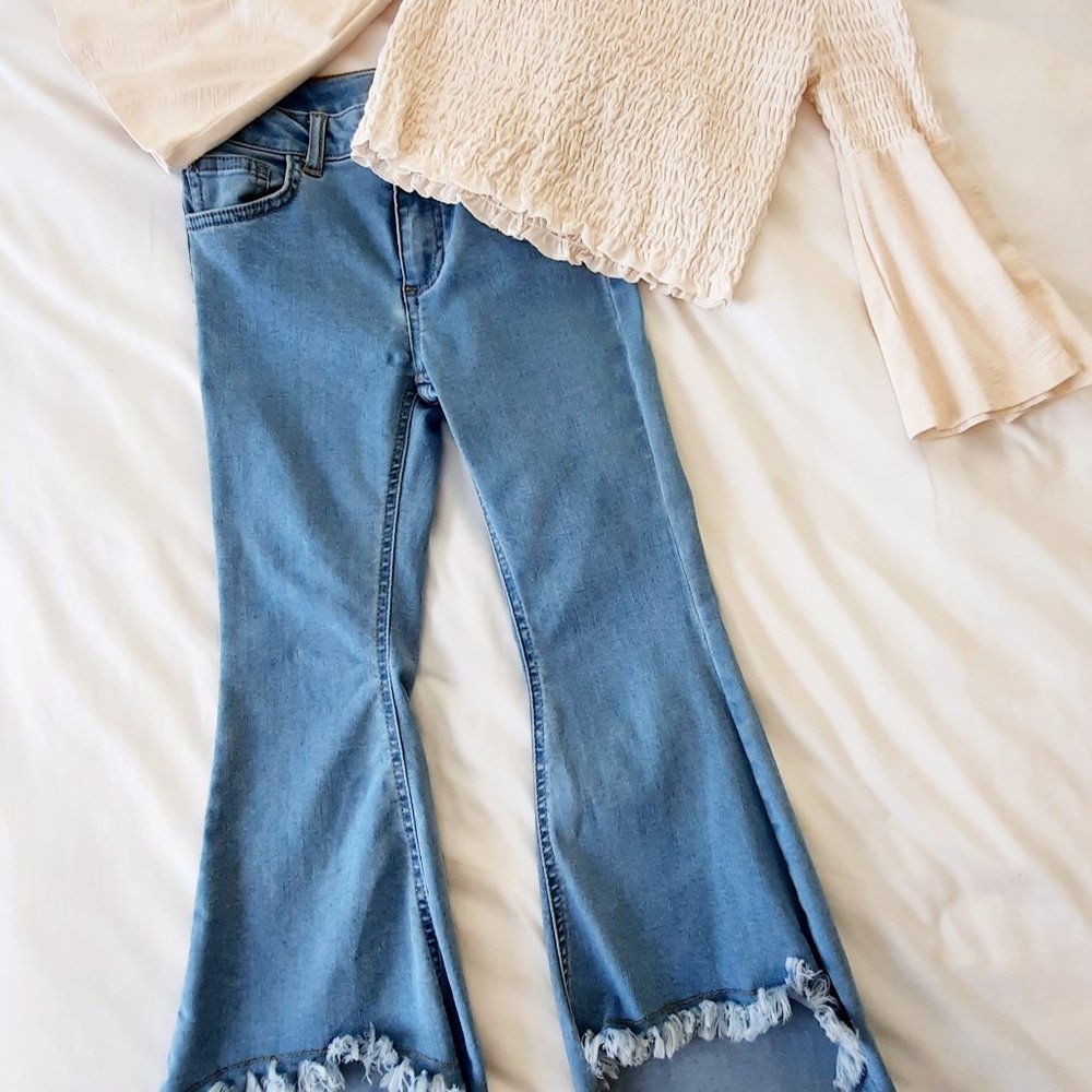 Bell bottoms & bell sleeve blouse